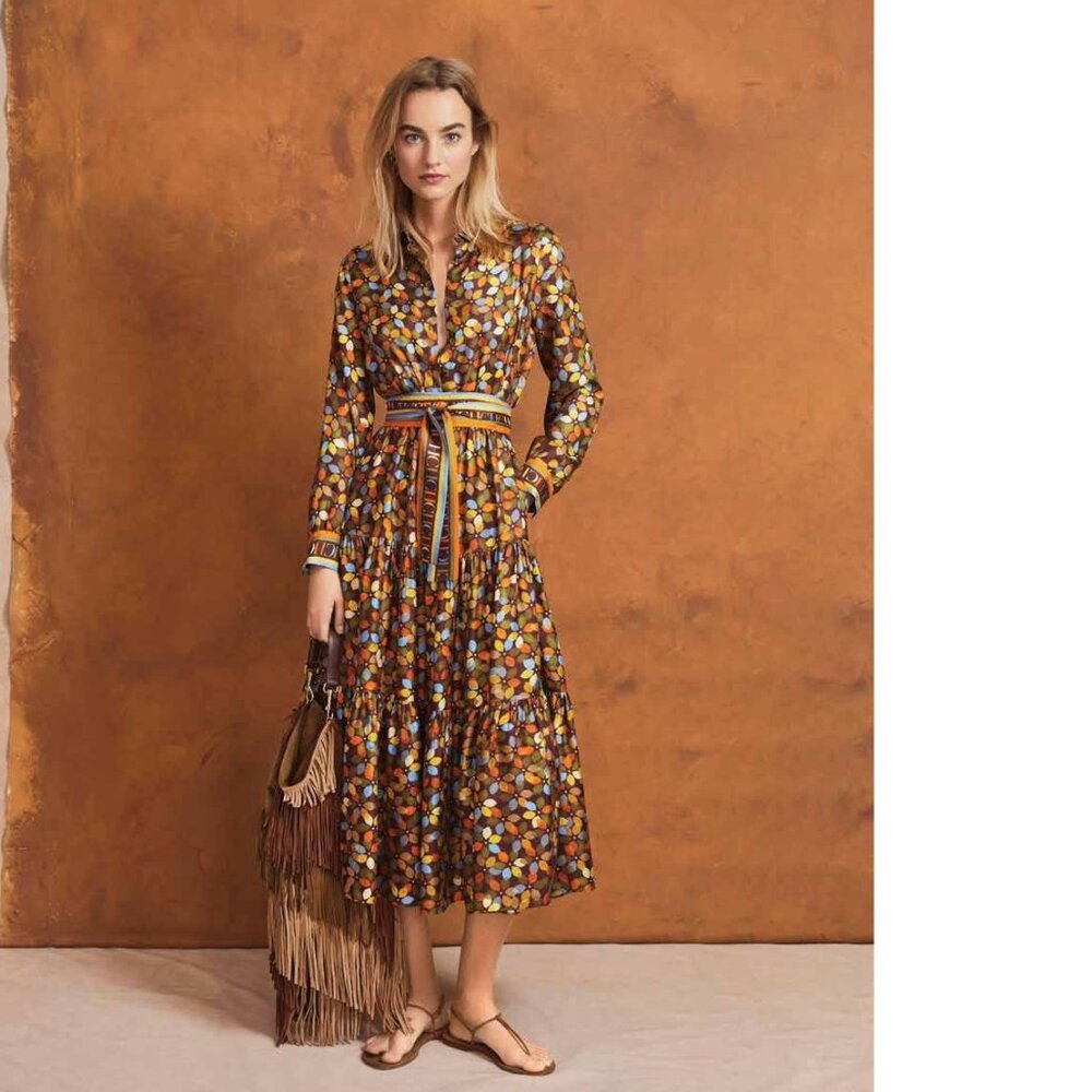 CH Carolina Herrera Silk Long Dress